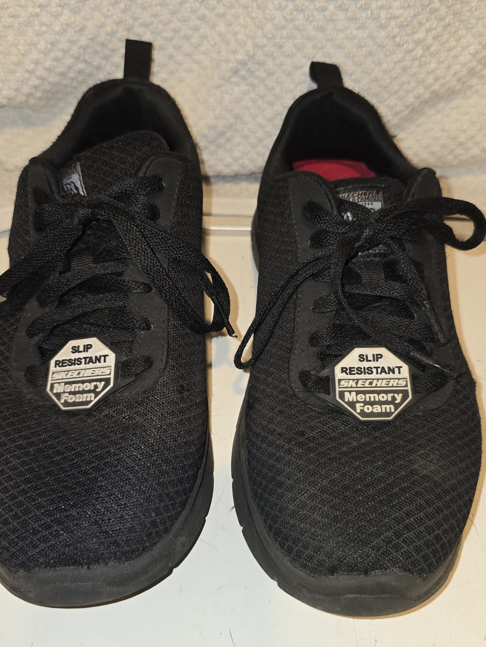 Skechers Black Slip-Resistant Memory Foam Sneakers